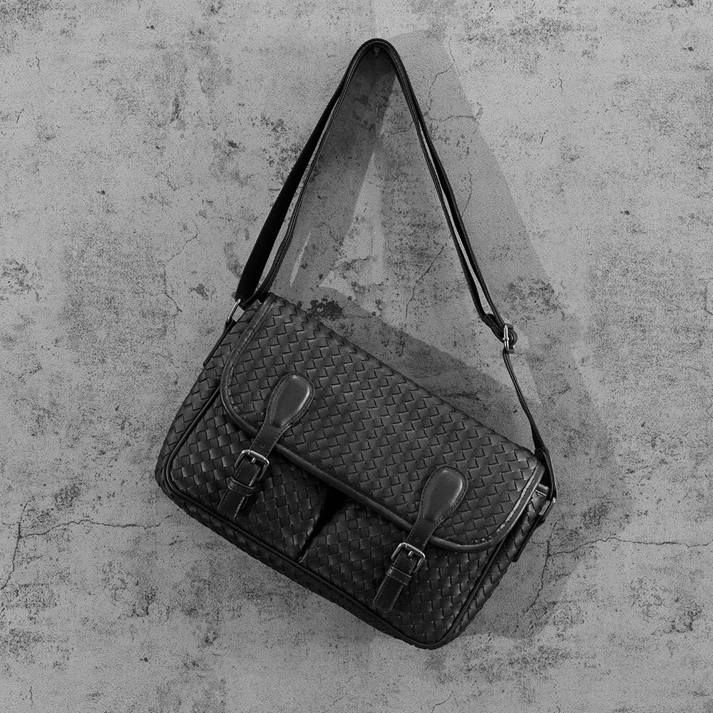 Alexis Textured Satchel Messenger Bag-6