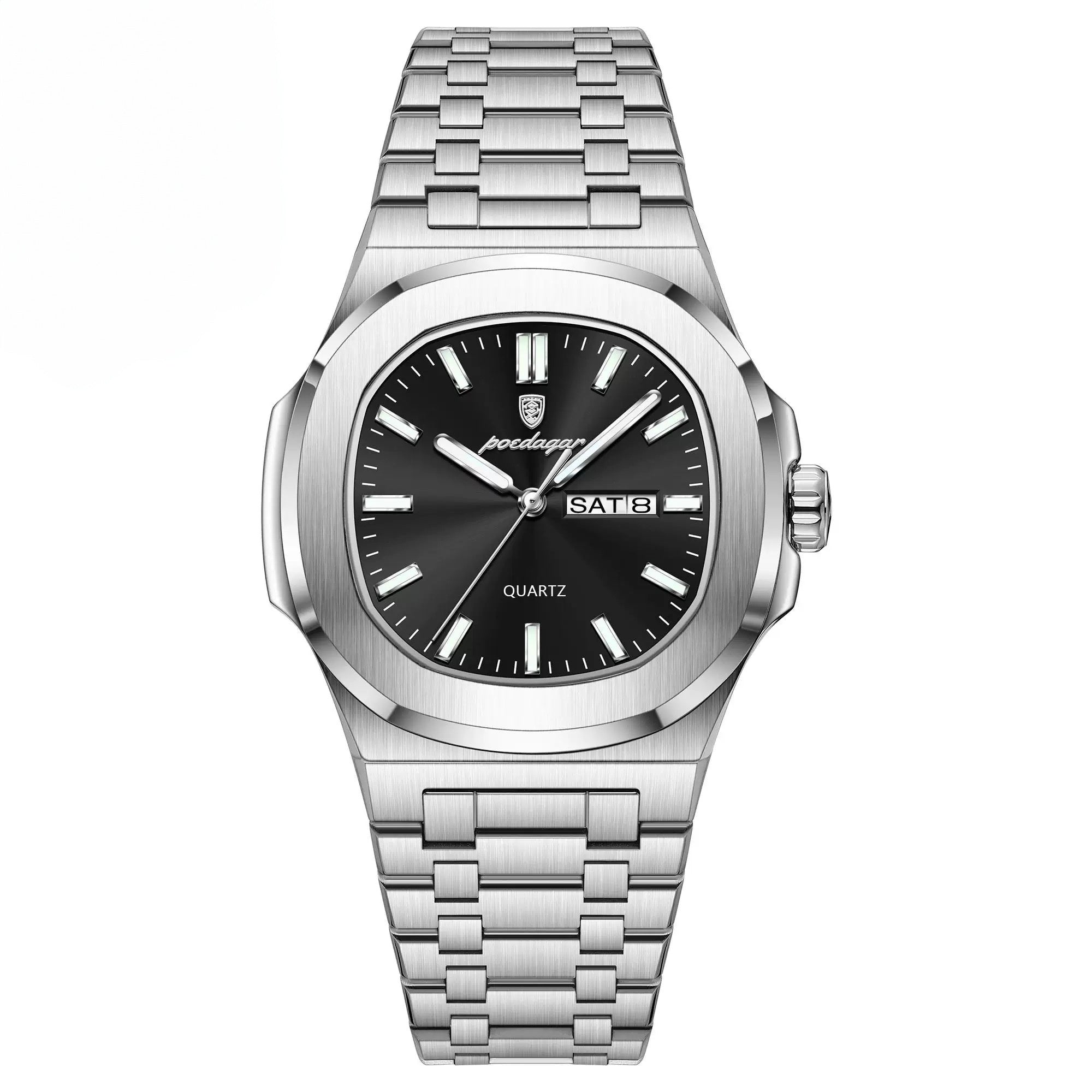 Amari Stainless Wristwatch - Silver/Black