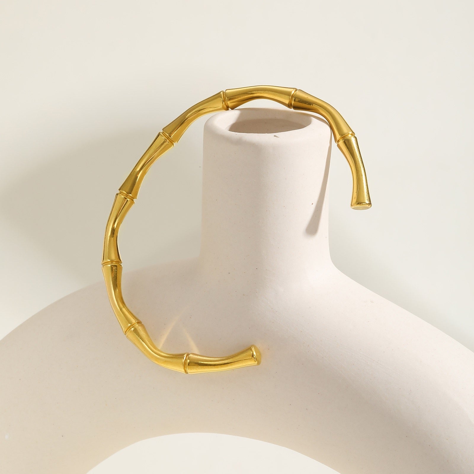 Cai Bamboo Titanium Steel Bracelet - Gold