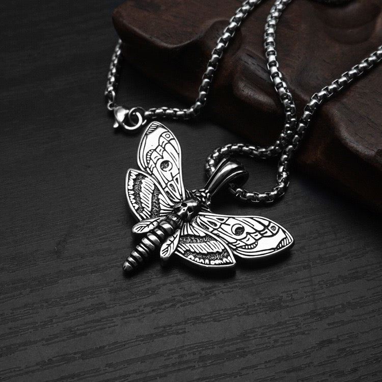 Aria Gothic Butterfly Necklace - Silver