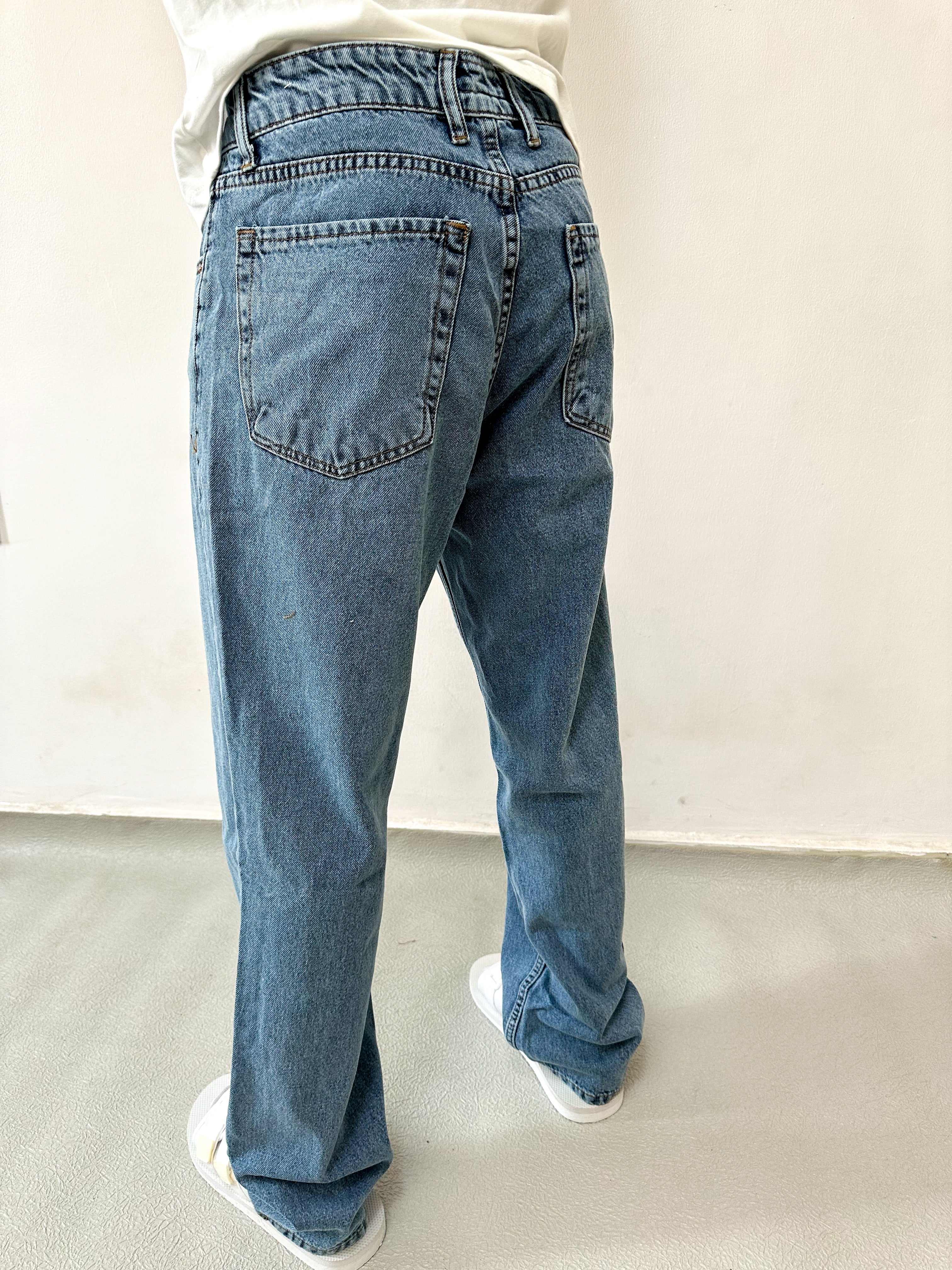 Cai Relaxed Straight Cut Jeans - Vintage Wash-4