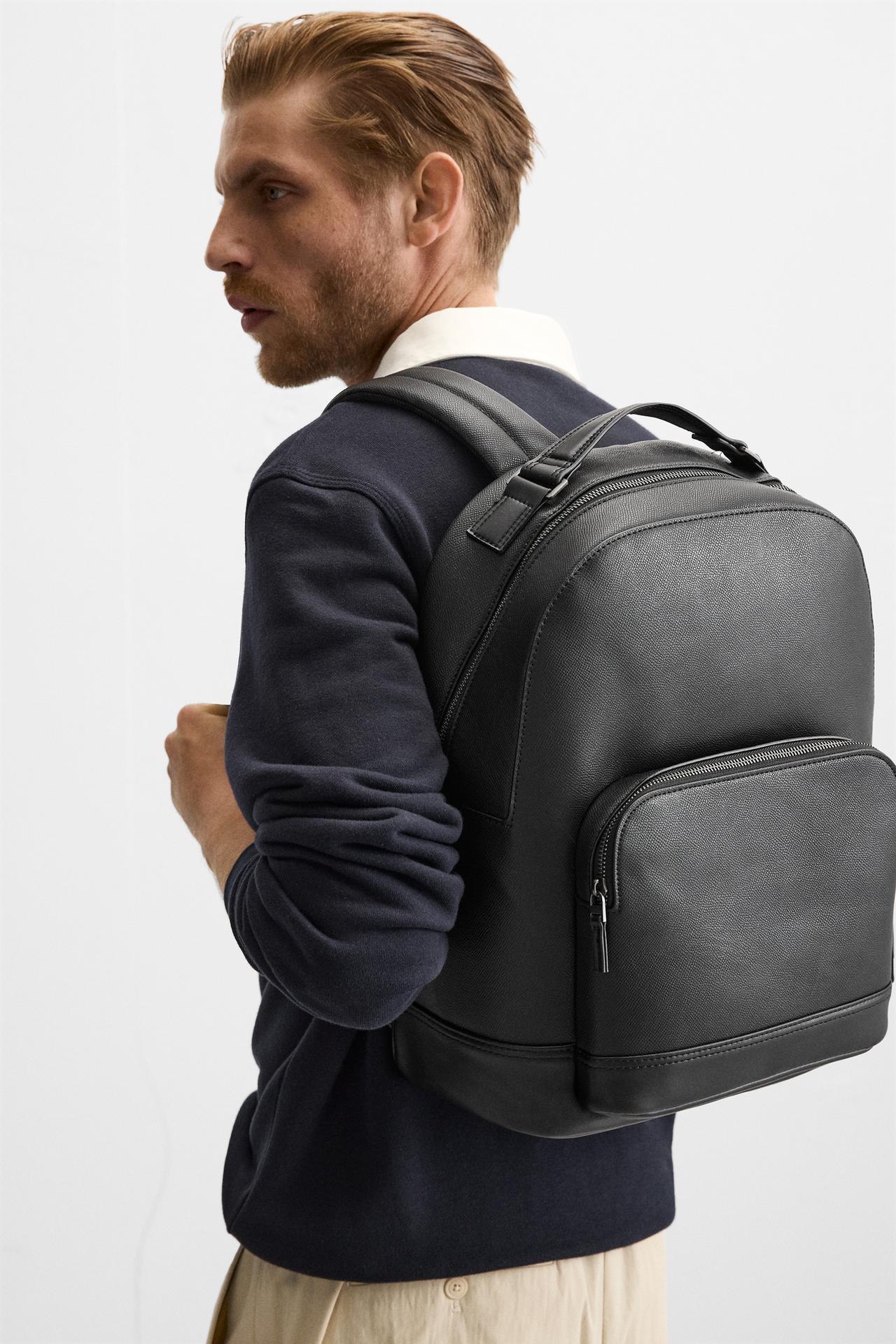 Alison Embossed Backpack - Black