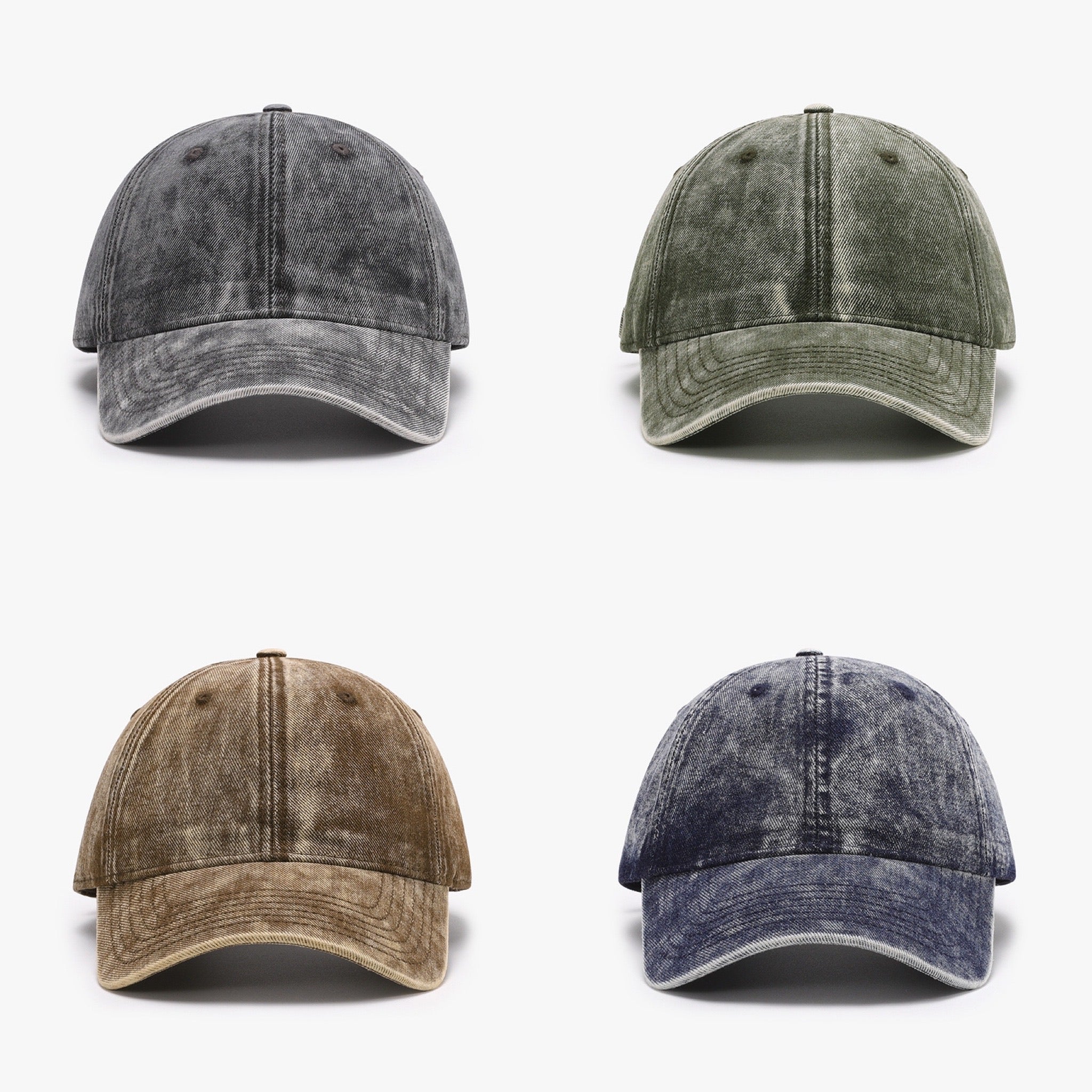 Austin Washed Denim Baseball Cap (96GSM)
