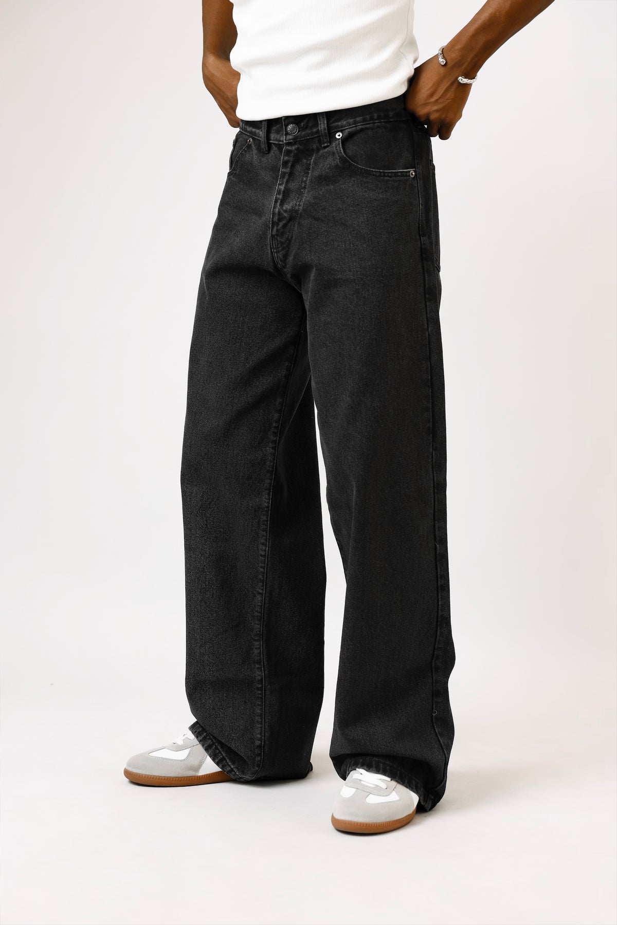 Claire Baggy Jeans - Smoke Grey