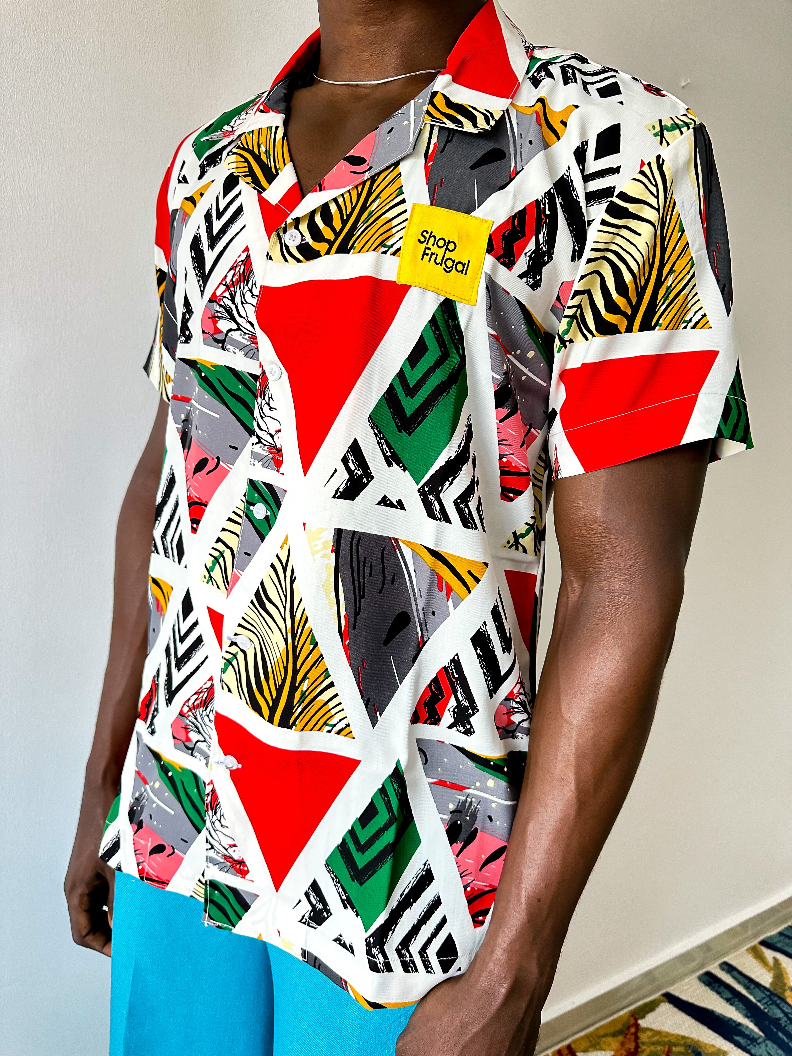 Cali Geometric Print Shirt-8