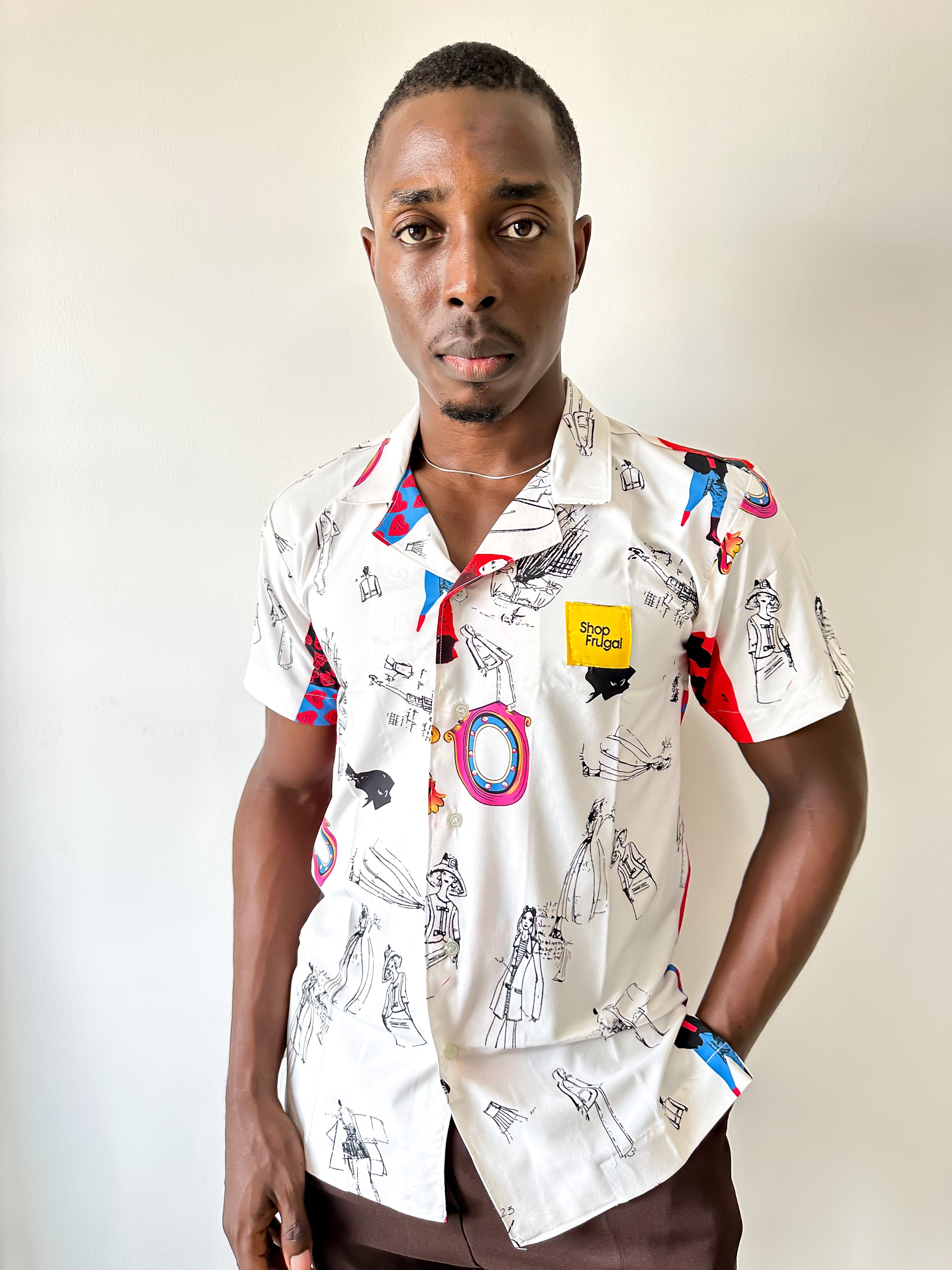 Cyrus Abstract Print Shirt-3